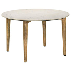 A low-key yet elegant look starts with a hand-crafted round coffee table with earthy tones and plenty of versatility. Choose this coffee table to round out a space with a natural design aesthetic and add a fluid look to a living room or family room. Made 