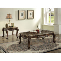 KD, Rectangular Leg Coffee Table (No Storage) â€¢ Scalloped Marble Top: Real Marble & MDF â€¢ Wooden Apron with Hand-Brushed Motifs: Poplar Wood â€¢ Wooden Queen Anne Legs: Poplar Wood â€¢<br/><br/><b>Product Features</b><ul><li>Rectangular Leg Coffee Tab