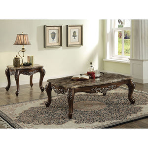 KD, Rectangular Leg Coffee Table (No Storage) â€¢ Scalloped Marble Top: Real Marble & MDF â€¢ Wooden Apron with Hand-Brushed Motifs: Poplar Wood â€¢ Wooden Queen Anne Legs: Poplar Wood â€¢<br/><br/><b>Product Features</b><ul><li>Rectangular Leg Coffee Tab