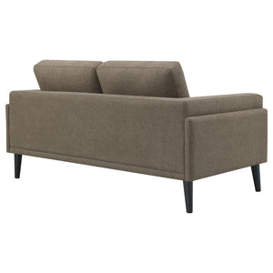 Rilynn - Upholstered Track Arm Loveseat - Brown