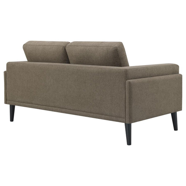 Rilynn - Upholstered Track Arm Loveseat - Brown