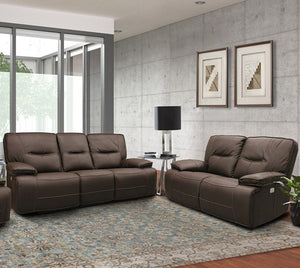 Spartacus - Power Reclining Sofa And Loveseat - Chocolate