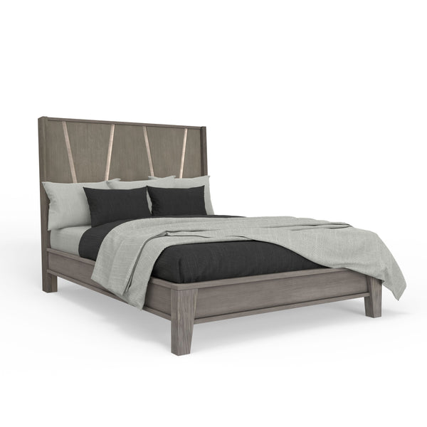 Pure Modern - Bedroom King Panel Bed With Dresser And Mirror - Moonstone