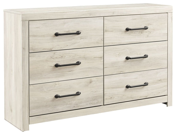 What a delightful take on rustic industrial style. Whether modern loft or modern farmhouse, this dresser makes itself at home. The wispy whitewash palette enhances without covering the grain for that weathered look you crave. Elongated drawer pulls elevat