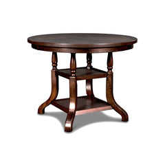 The Bixby Wood Round Counter Table in Espresso combines modern elegance with practical functionality, making it an ideal centerpiece for casual dining and entertaining. Expertly crafted from solid Rubberwood, manufactured woods, and real wood veneers, thi