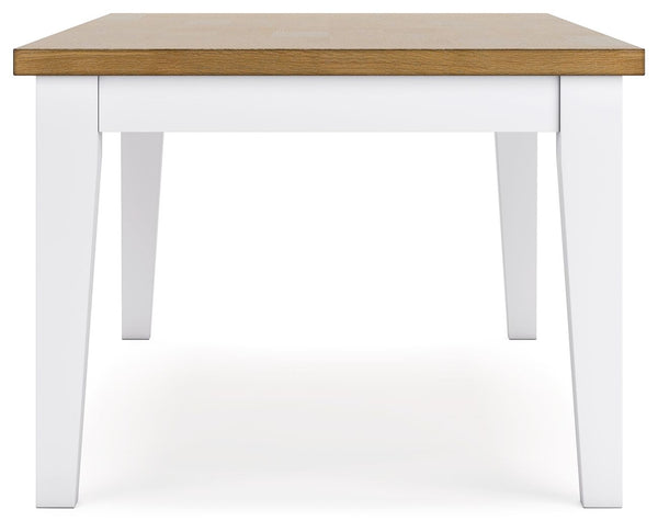 Ashbryn - White / Natural - Rectangular Dining Room Table