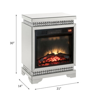 Lotus - Fireplace - Mirrored & Faux Diamonds