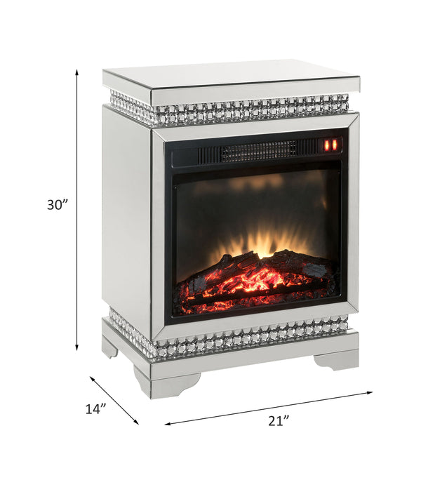 Lotus - Fireplace - Mirrored & Faux Diamonds