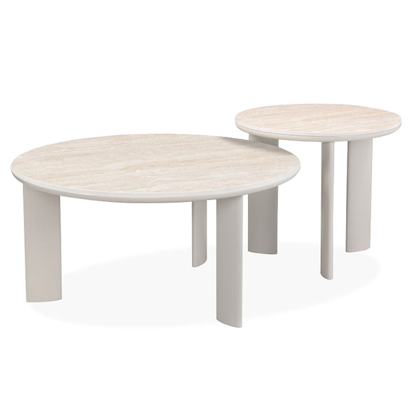 Ingram - End Table - Sintered Stone & Light Gray Finish