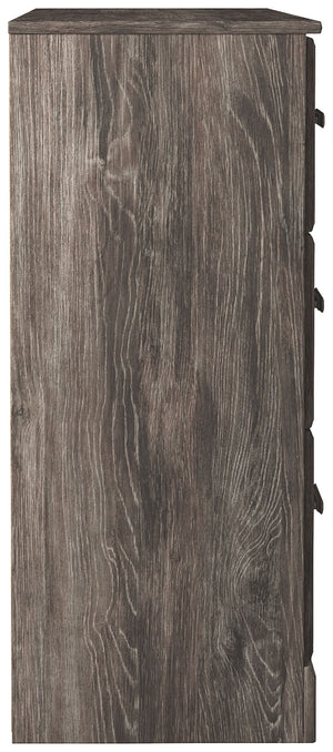  this dresser and mirror is a fresh style awakening. Warm gray hue over replicated oak grain easily complements other furniture finishes. Smooth drawer fronts with antiqued pewter-tone handles completes the ae