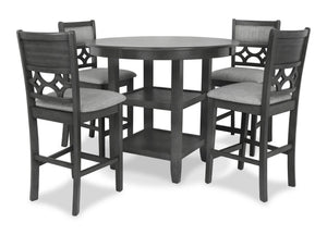 Mitchell - 5 Piece Counter Dining Set - Gray