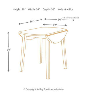 Hammis - Dark Brown - 3 Pc. - Drop Leaf Table