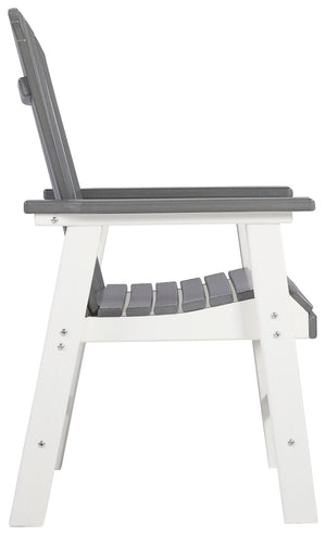Transville - Gray / White - Arm Chair (Set of 2)