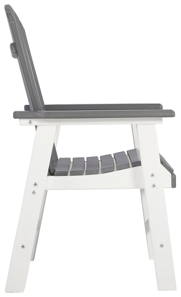 Transville - Gray / White - Arm Chair (Set of 2)