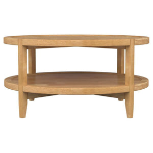 Camillo - Round Solid Wood Coffee Table - Maple