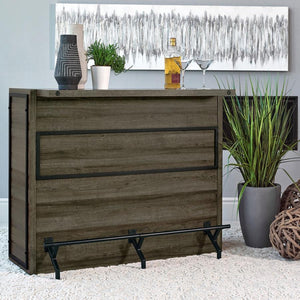  wooden bar unit boasts a bold