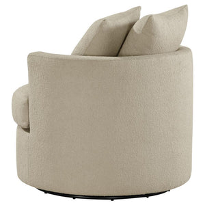 Debbie - Upholstered Swivel Accent Chair - Camel