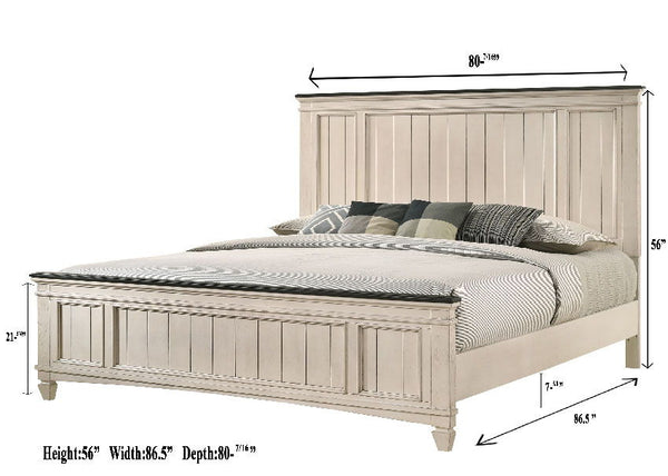 Sawyer - King Bed - Antique White