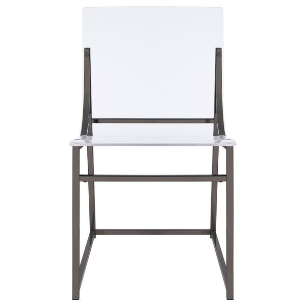 Adino - Acrylic Dining Side Chair (Set of 2) - Black Nickel