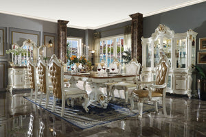Inspire your home and create an upscale atmosphere with the Picardy dining room collection. This dining table adds classic style to any sitting area featuring a traditional handcrafted design. The dual pedestal table features ornate feet, an intricately c