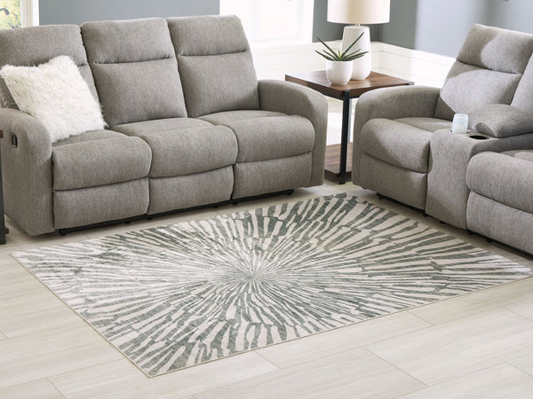 Verland - Gray / White - Washable Medium Rug