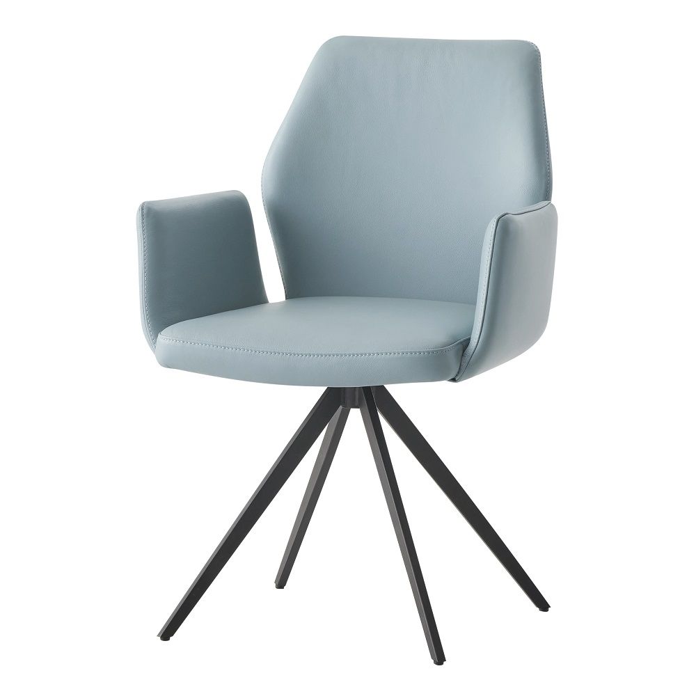 Top Grain LeatherUpholstered Seat & Back CushionMetal LegsSwivel Function Included