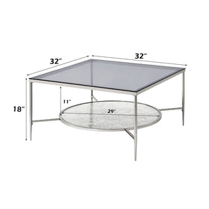 Adelrik - Coffee Table - Glass & Chrome Finish