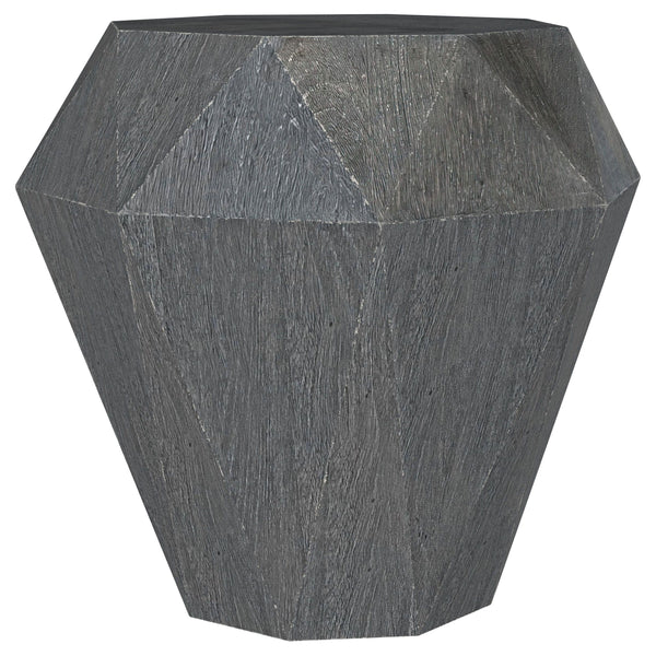 Inspired design meets exceptional craftsmanship in a modern wood side table. This dynamic design is influenced by the classic cut of a sparkling gemstone, offering faceted elegance and refinement. Made from wood that adds earthy character, the table is a 
