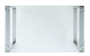  and the chrome sled base gives off a sleek contemporary touch. W