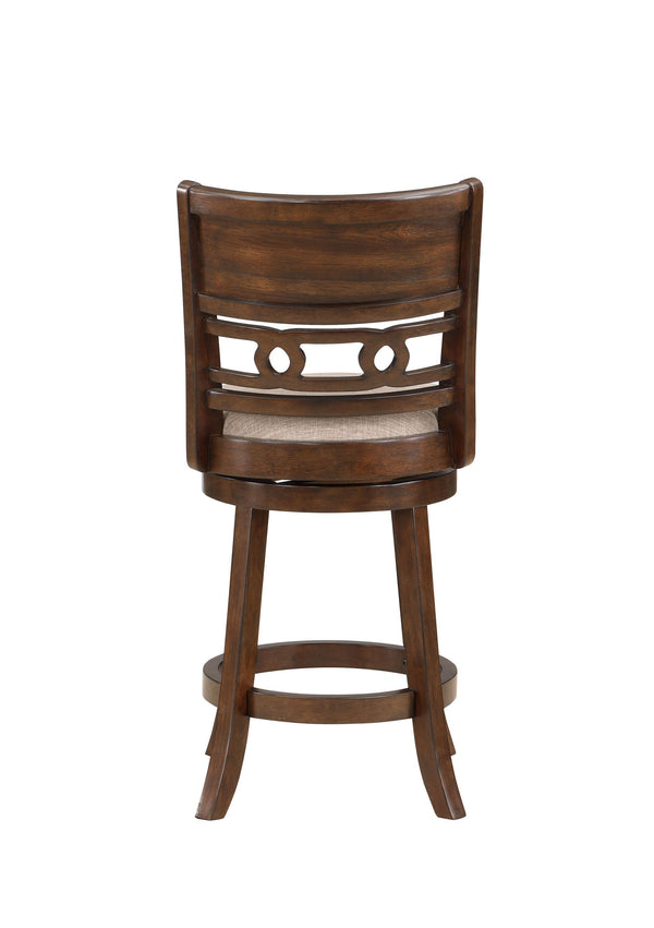 Gia - Swivel Counter Stool - Cherry / Brown