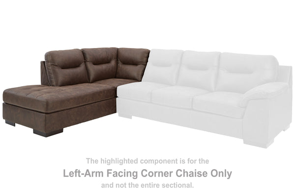 Maderla - Walnut - LAF Corner Chaise