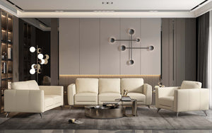 Malaga - Chair - Cream Leather