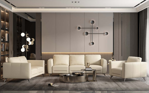 Malaga - Chair - Cream Leather