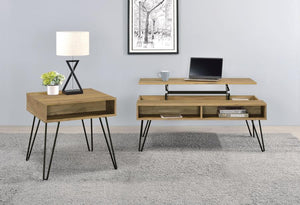 Fanning - 2 Piece Lift Top Coffee And End Table Set - Golden Oak