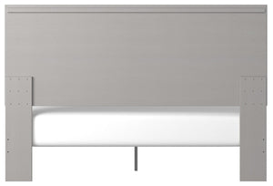 Cottenburg - Light Gray / White - King Panel Bed