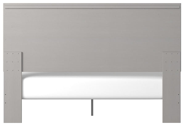 Cottenburg - Light Gray / White - King Panel Bed