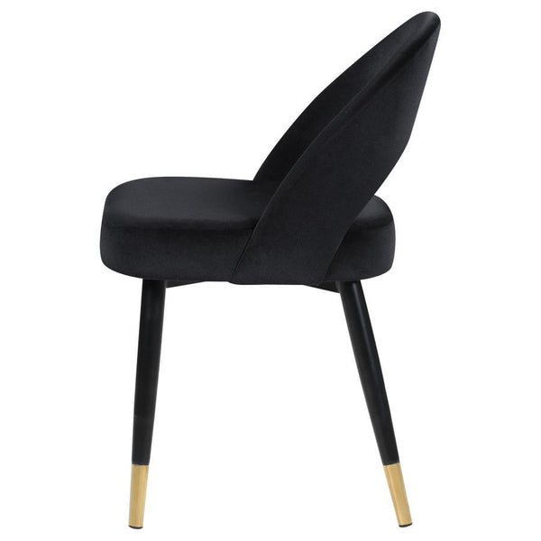 Lindsey - Upholstered Dining Side Chair (Set of 2) - Black
