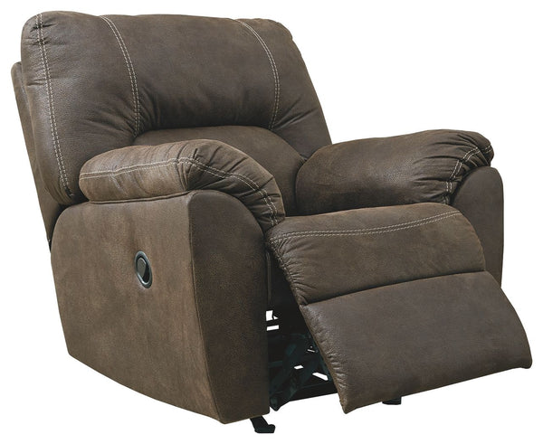  making this piece ideal in homes with children and pets. The seat reclines with the pull of a tab