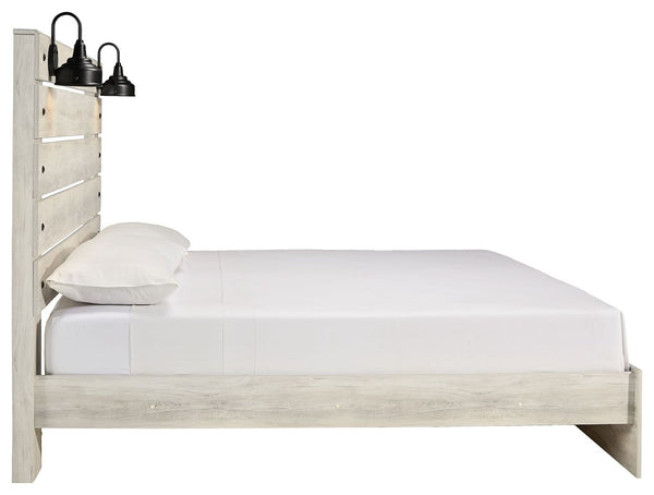 Cambeck - Whitewash - King Panel Bed