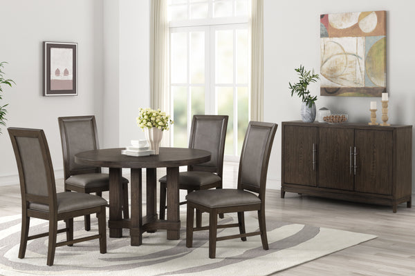 Cityscape - Glass Table Top - Dark Brown
