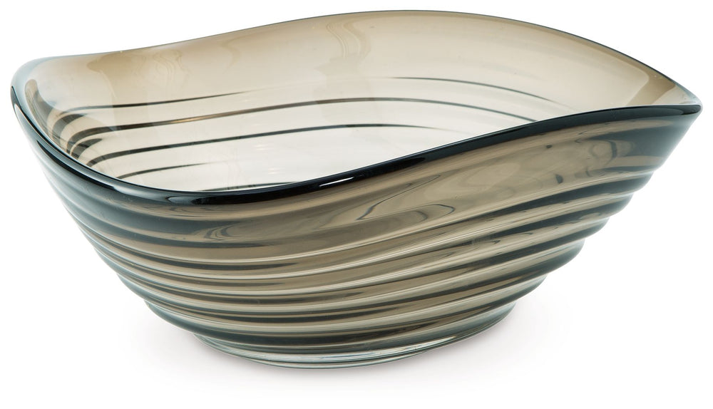 This bowl, with its taupe hue and organic sense of movement, is a graceful addition to contemporary spaces. Softly curved edges welcome whatever you toss inâ€”whether it displays decorative baubles or serves as a catch-all for entryway essentials. And the