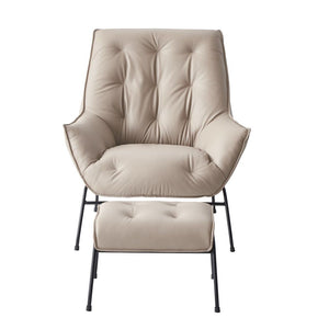 Zusa - Accent Chair & Ottoman - Khaki