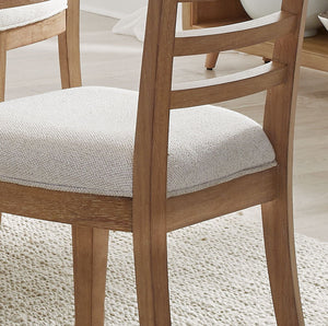 Escape - 84## Dining Rectangular Extendable Table With Console & 8 Ladderback Chairs - Glazed Natural Oak Mirage Mist