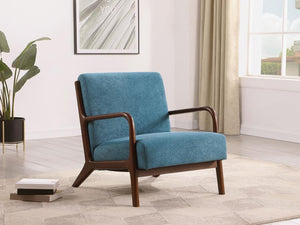 perfectly complementing surrounding decor for a seamless look. The chair is built with a structured wood frame