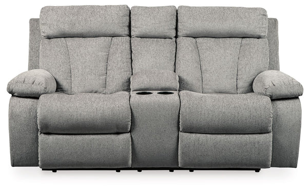 Bring your snacks and beverages and plan for a night with your feet up. This double reclining loveseat is plush in all the right places, and will support you longer than you can binge watch your favorite TV show. The neutral upholstery is ready for a patt