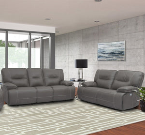 Spartacus - Power Reclining Sofa And Loveseat - Haze