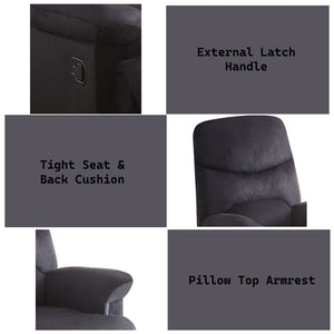 Arcadia - Recliner (Motion) - Black - 35"