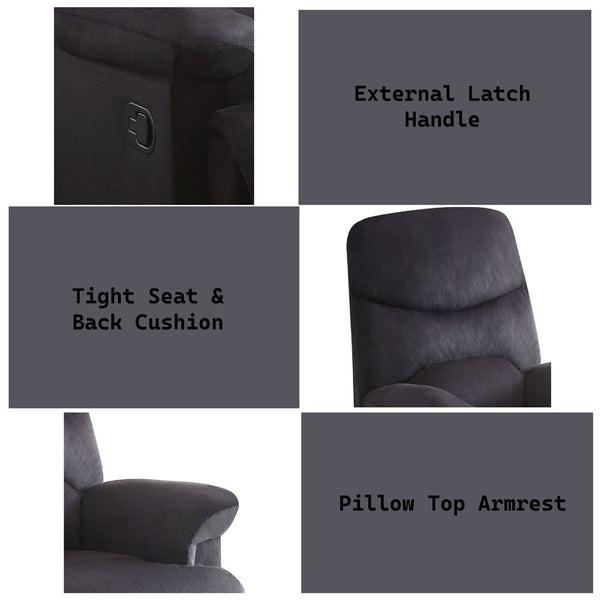 Arcadia - Recliner (Motion) - Black - 35"