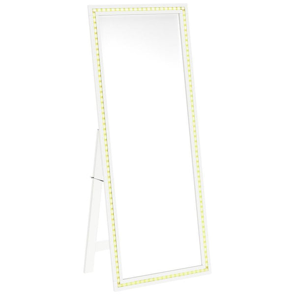 Windrose - Tempered LED Standing Mirror - White