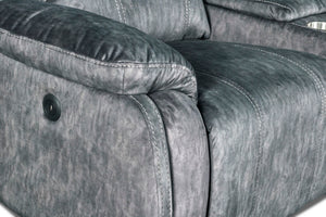 Tango - Console Loveseat With Speaker & Power Footrest - Shadow